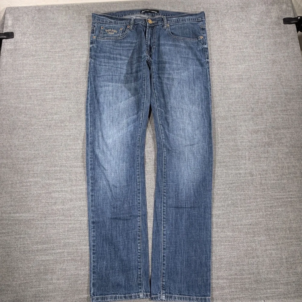 Pepe Jeans Vapour Jeans Mens 36x34 Blue Excellent Slim Straight Denim 0661
